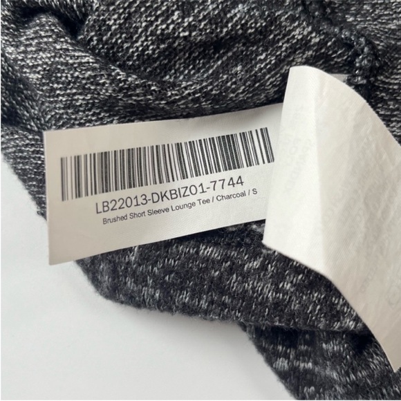 Quince Brushed Short Sleeve Lounge Tee Black - Picture 8 of 10